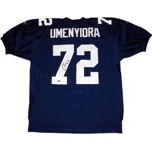 Osi Umenyiora New York Giants Autographed Authentic Blue Home Jersey 
