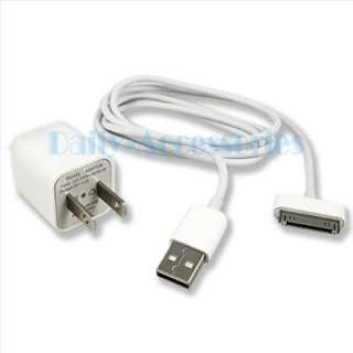 USB Wall Charger Adapter + data Cable For IPod Touch iPhone 3G 3GS 4G 