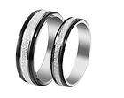 Classic Titanium Steel Promise Rings Couple Wedding Ban
