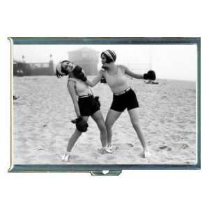  1920s Sexy Flapper Girl Boxing ID Holder, Cigarette Case 