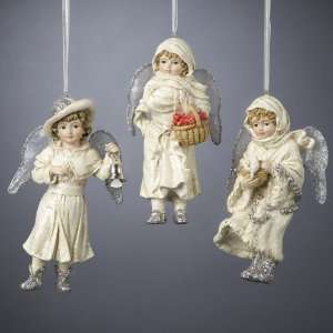   of 12 Vintage Winter Angel Christmas Ornaments 4.25 Home & Kitchen