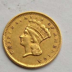  1856 $1 Dollar Indian Princess Type 3 