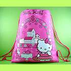 Hello Kitty Pink Draw String Pouch Backpack Bag FREE SHIP