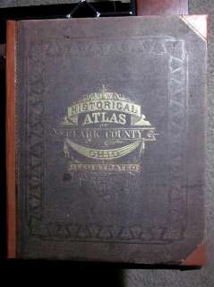 1875 OHIO ATLAS,CLARK COUNTY UNITED STATES & WORLD HISTORICAL,MAPS 