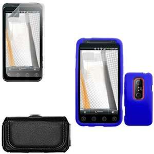   Pouch + LCD Screen Protector for HTC EVO 3D Cell Phones & Accessories