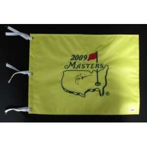 JACK NICKLAUS Auto/Signed 2010 Masters Flag PSA/DNA   Autographed Pin 