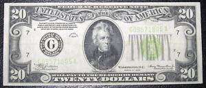 1934 $20 FEDERAL RESERVE NOTE VF/XF CHICAGO 1805A  