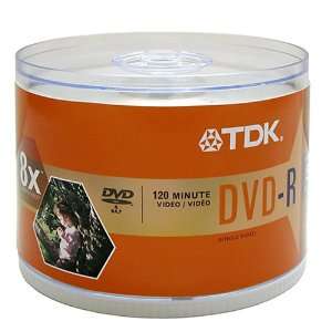  TDK Systems 50PK Single Side DVD R 4.7GB 8X WHT INKJET 