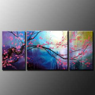Modern Abstract Wall Art Cherry Blossom Oil Painting  