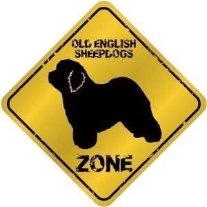 com New  Old English Sheepdogs Zone   Old / Vintage  Crossing Sign 