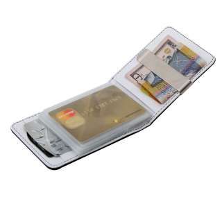 MW1016 Black/White Smart Money Clip 13 Credit Card Holder Wallet Gift 