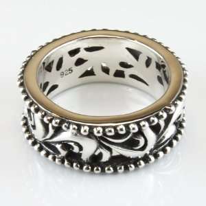  Sterling Silver Ring with the pattern Belavier Jewelry 
