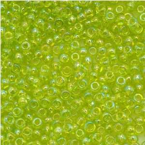  Toho Round Seed Beads 11/0 #164 Transparent Rainbow Lime 
