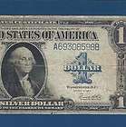 us currency 1923 large $ 1 silver certificate fine old paper money 