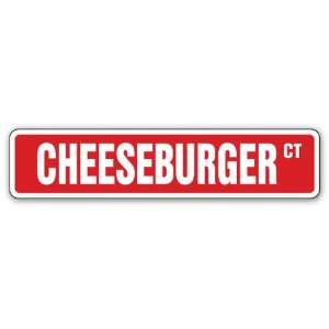  CHEESEBURGER Street Sign hamburger cheese diner signs 