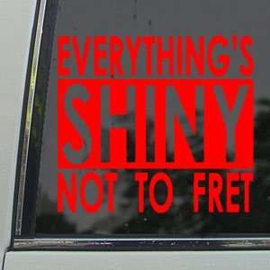  Everything Shiny Firefly Serenity Red Decal Car Red 