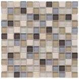   Square 1 in River Glass/Stone Mosaic Tile (Pack of 10)  Overstock