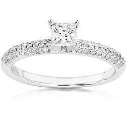 14k Gold 1/2ct TDW Princess cut Diamond Engagement Ring (H I, I1 I2 