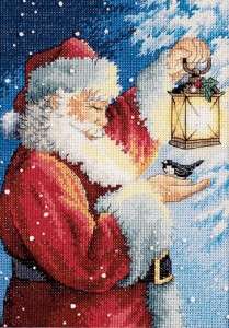 Santas Feathered Friend Counted Cross Stitch Kit NEW  