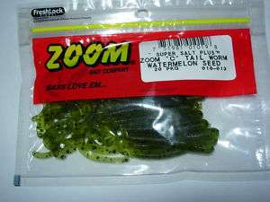 ZOOM CURLY TAIL WATERMELON SEED Soft Bait Lure 4  