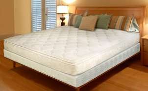Bed with box spring mattress