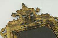Antique Brass Beveled Ornate Wall Mirror Gold Paint  