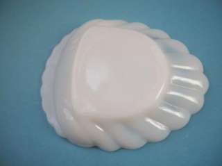 Vintage Milk Glass Shell Soap Dish or Ashtray  