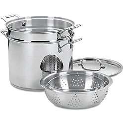   Chefs Classic Stainless 4 piece Pasta/ Steamer Set  Overstock