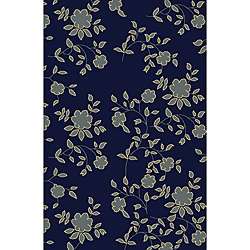 Impressions Navy Blue Area Rug (55 x 77)  Overstock