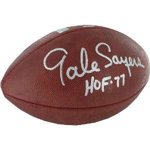 Gale Sayers Autographed Duke Football with HOF 77 