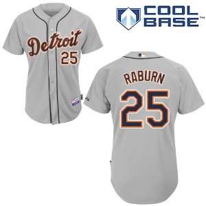  Ryan Raburn Detroit Tigers Authentic Road Cool Base Jersey 