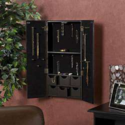 Mirrored Double door Wall mount Jewelry Box  