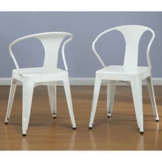 White Tabouret Stacking Chairs (Set of 4)  