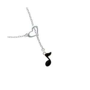   Note   Black Heart Lariat Charm Necklace: Arts, Crafts & Sewing
