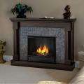 Real Flame Bennett Dark Walnut Gel Fuel Fireplace