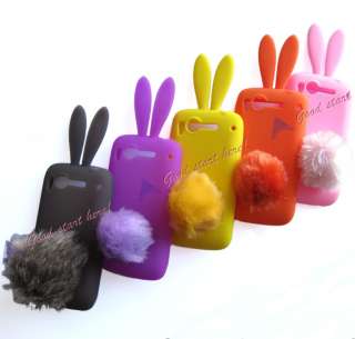 New Colorful Cute Rabbit Silicone Bumper Soft Case Cover for HTC 