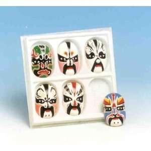  Set of Ceramic Mini Opera Masks for Wall 