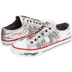 Ed Hardy Glitter Cage White Shoes  