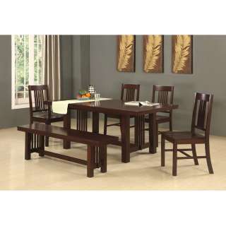 Piece Cappuccino Solid Wood Dining Set  
