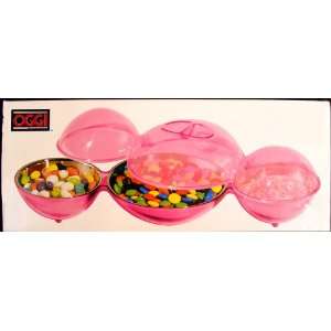  5 Piece Acrylic and Stainless Steel Condiment Set in Pink 