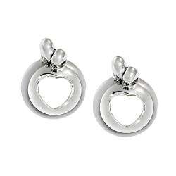   Silver Hearts of Promise Mother and Child Earrings  