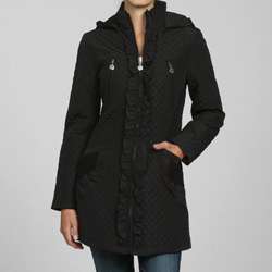 Betsey Johnson Womens Quilted Hooded Jacket  Overstock