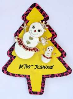 BETSEY JOHNSON Snowman Princess x mas holiday PIN SET  