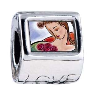 Soufeel Woman with Roses Love European Beads Fits All Pandora/troll 