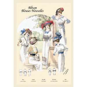  Album Blouses Nouvelles Ladies in Patterned Dresses 12X18 