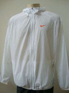 Nike Mens Rush Crush Running Tennis Jacket White $100  
