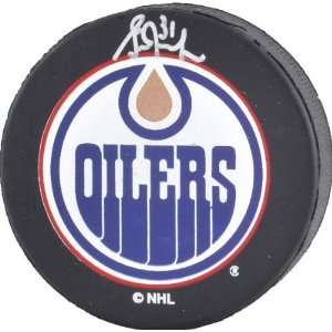 Grant Fuhr Autographed Edmonton Oilers Hockey Puck