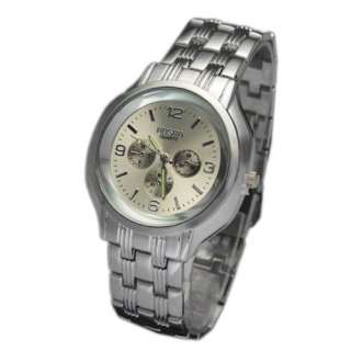 Free Ship 5 Design Luxury Mens Stainless Steel Quartz Wrist Watch 