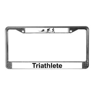  Mens Triathlete Sports License Plate Frame by CafePress 