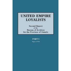  United Empire Loyalists. Enquiry into the Losses and 